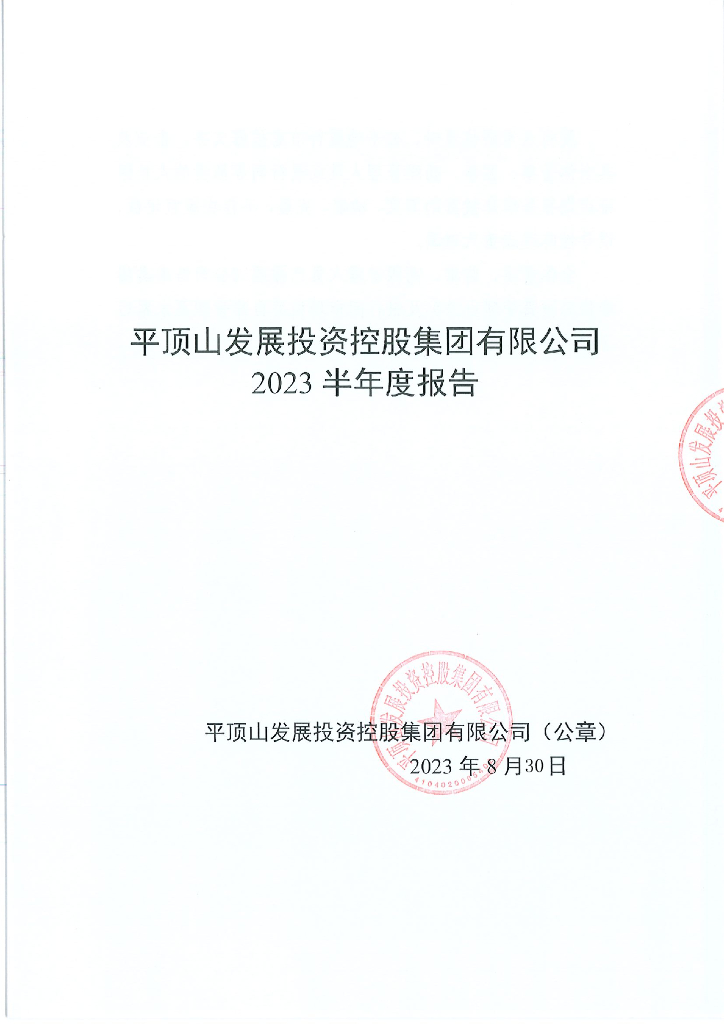 平顶山发展投资控股集团有限公司2023半年度报告