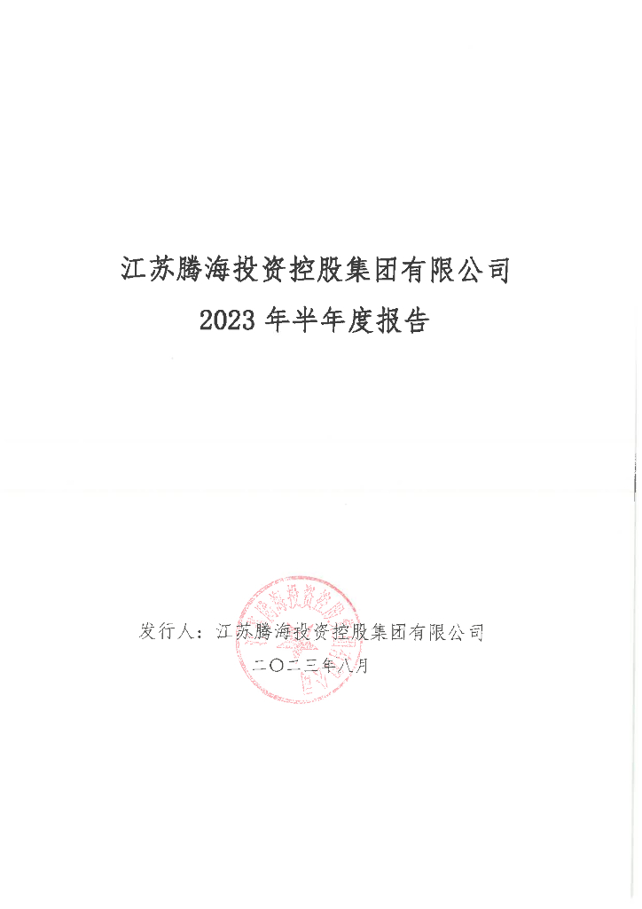 江苏腾海投资控股集团有限公司2023年半年度报告
