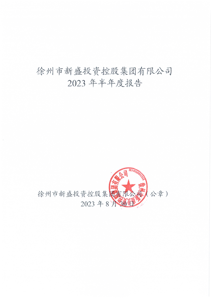 徐州市新盛投资控股集团有限公司2023年半年度报告