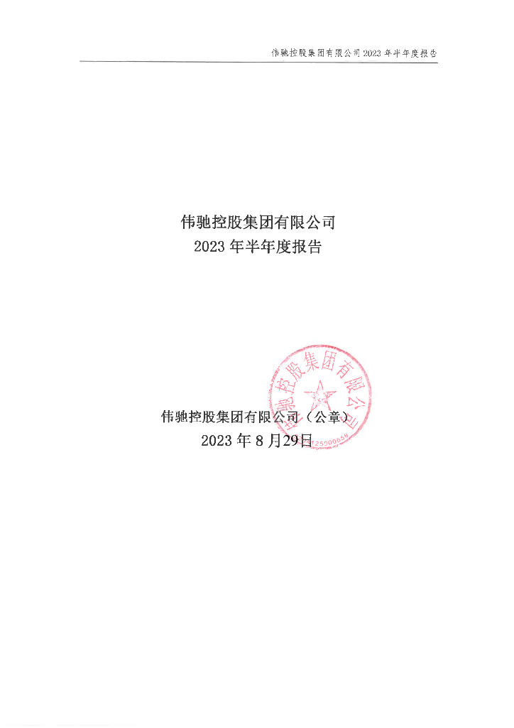 伟驰控股集团有限公司2023年半年度报告