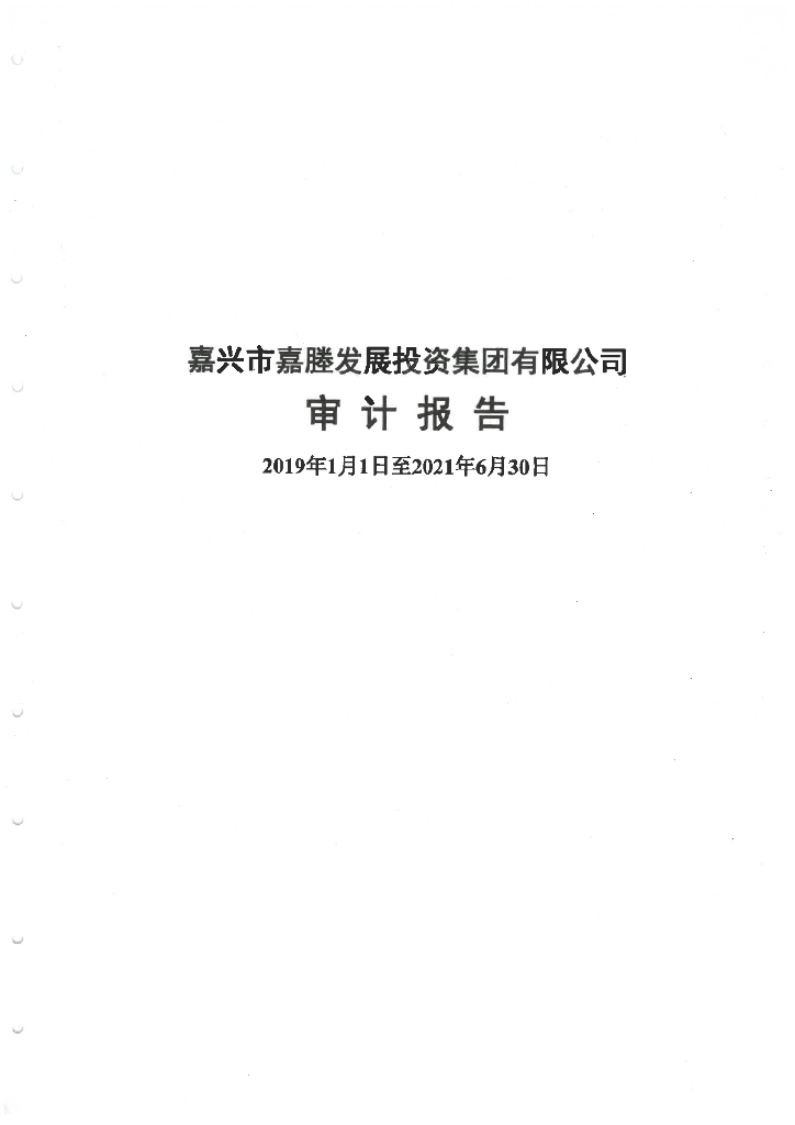 嘉兴市嘉塍发展投资集团有限公司2020年审计报告