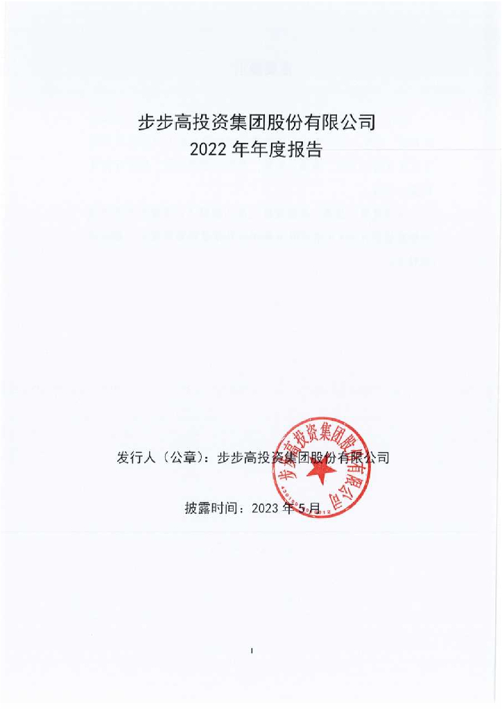步步高投资集团股份有限公司2022年年度报告