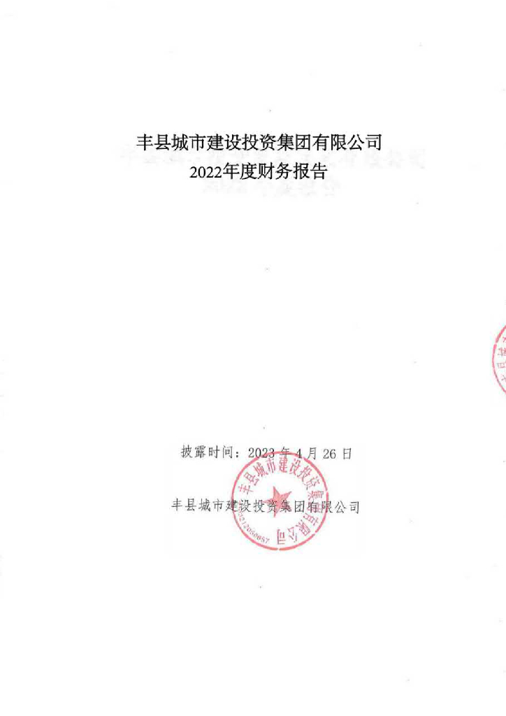 丰县城市建设投资集团有限公司2022年度报告