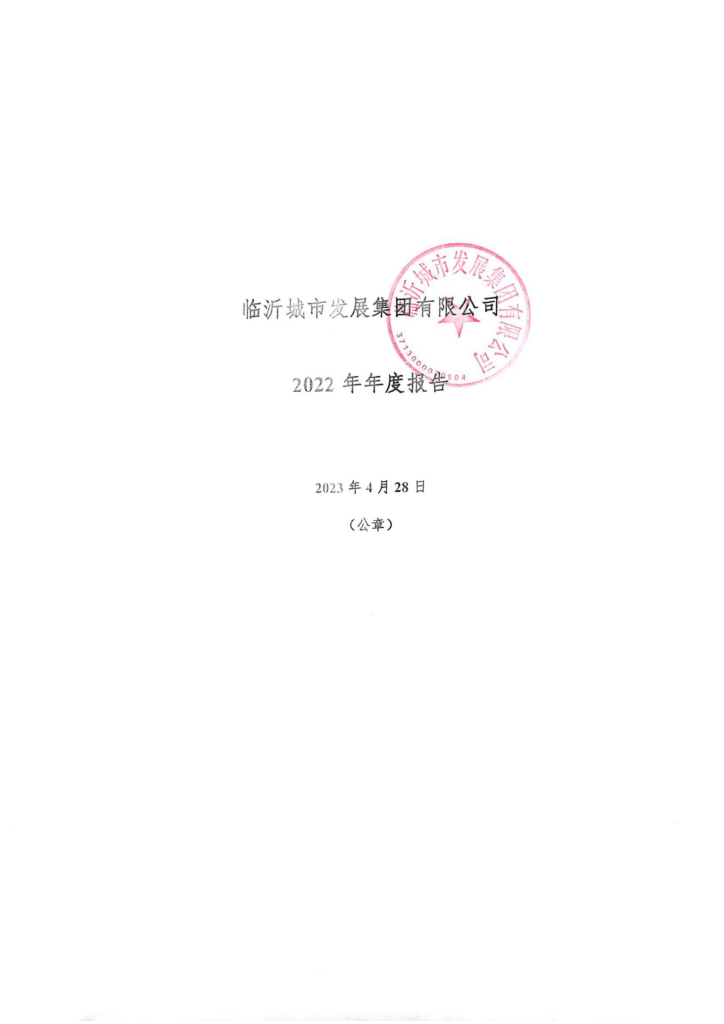 临沂城市发展集团有限公司2022年年度报告