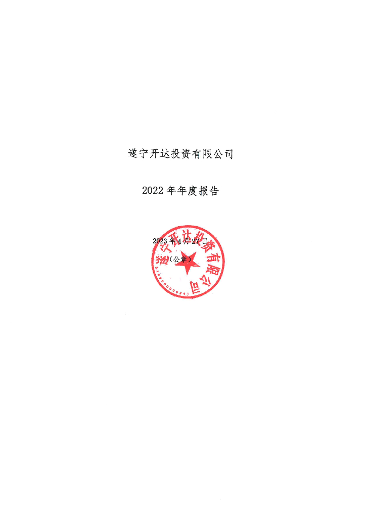 遂宁开达投资有限公司2022年年度报告