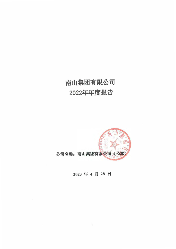 南山集团有限公司2022年年度报告