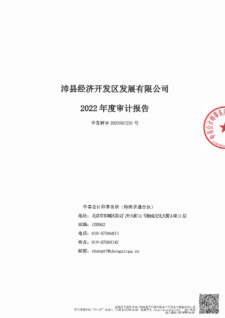 沛县经济开发区发展有限公司2022年度审计报告(含担保人)