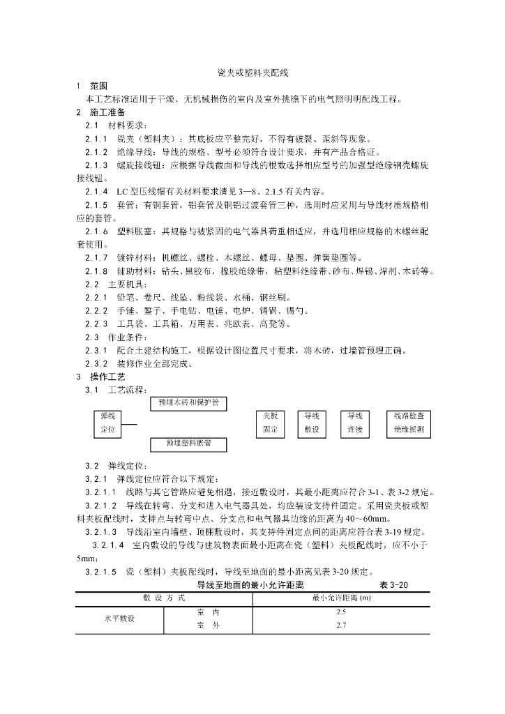 建筑安装照明工艺