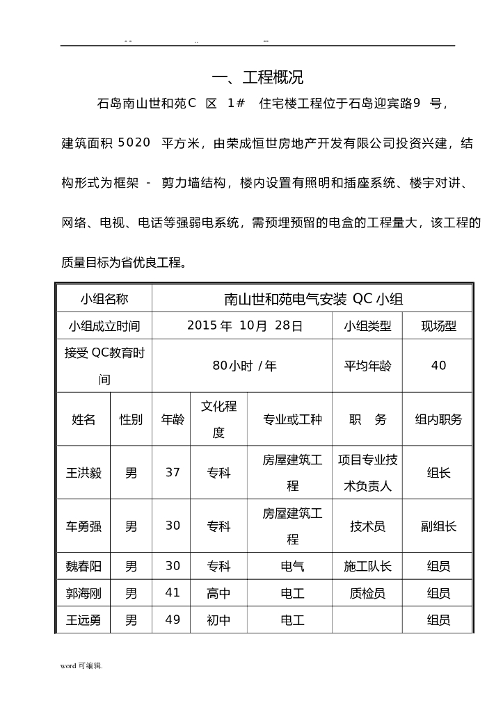 某住宅工程暗埋线盒安装QC成果2015