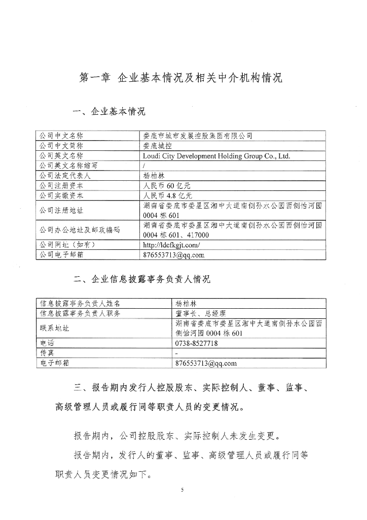 娄底市城市发展控股集团有限公司2022年度报告