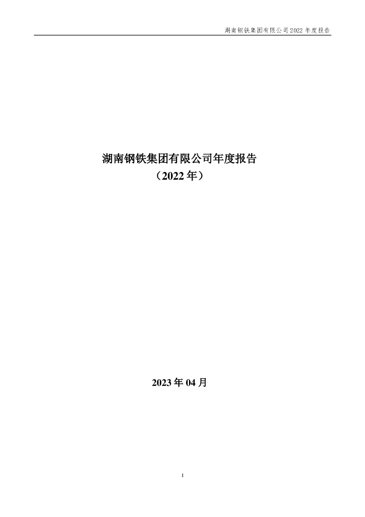 湖南<em>钢铁</em>集团有限公司2022年年度报告