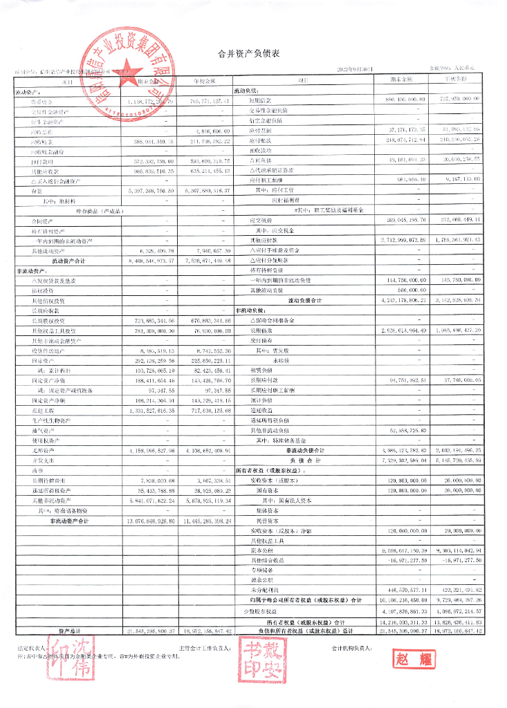 信阳鼎信产业投资集团有限公司2022年三季报