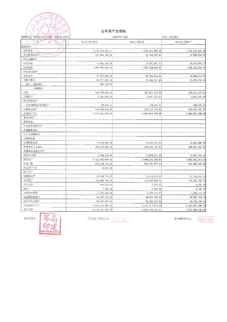 新疆新<em>能源</em>(集团)有限责任公司2022年三季度财务报表 海报