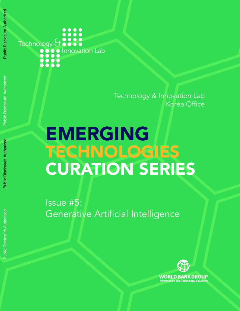 世界银行组织：新兴技术策展系列5-生成型<em>人工智能</em>（英文版） 海报