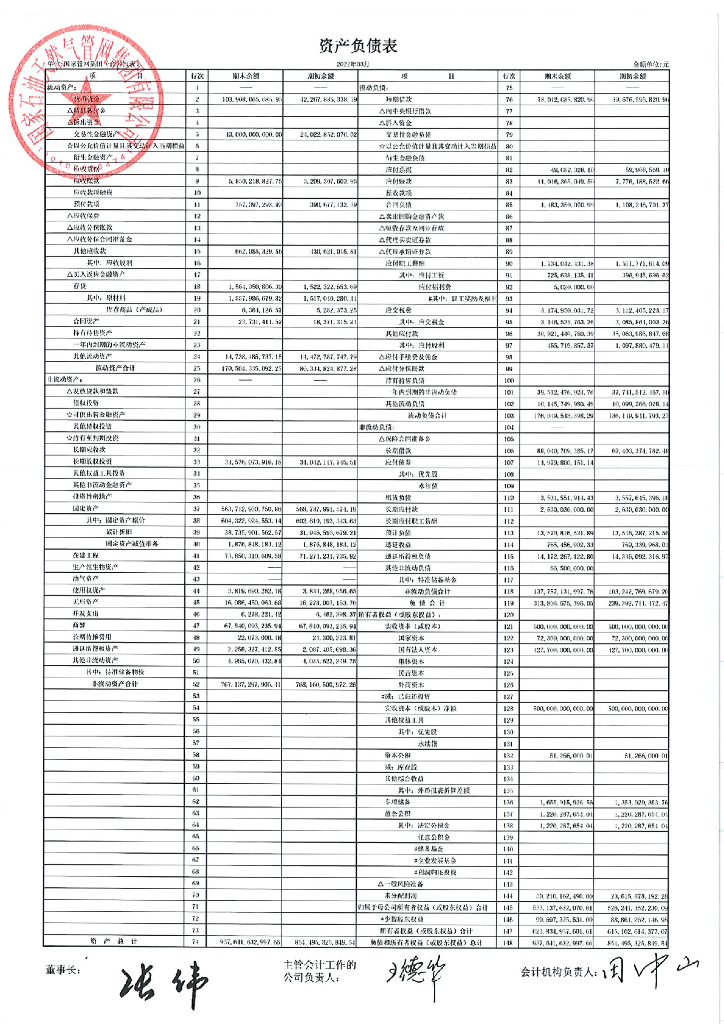 国家石油天然气<em>管网</em>集团有限公司2022年一季度合并及母公司财务报表 海报