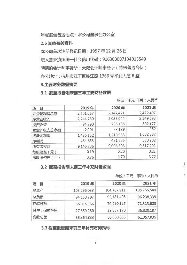 青海银行2021年度报告