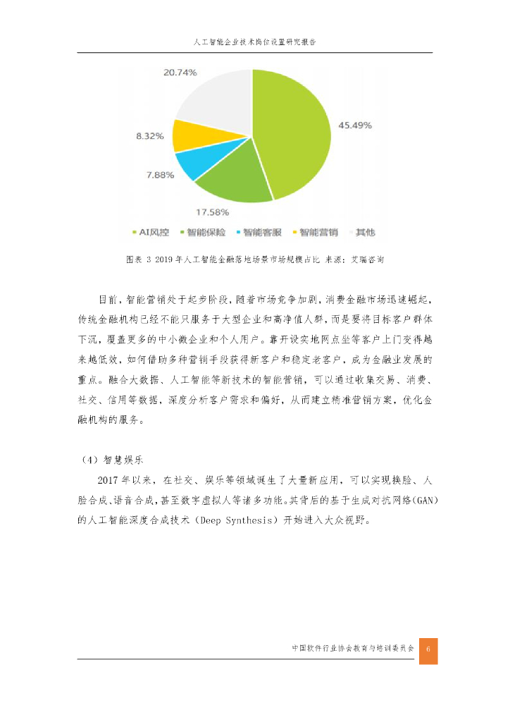 中国软件行业协会：2020人工智能企业技术岗位设置研究报告_第10页