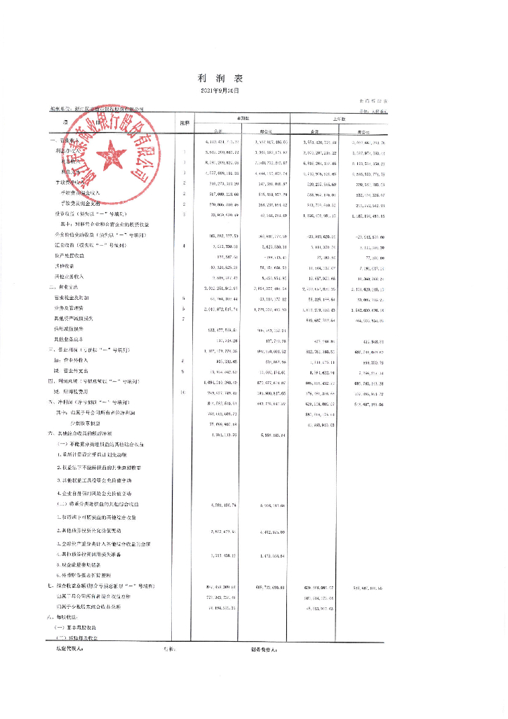 浙江民泰商业银行股份有限公司2021年三季度信息披露报告