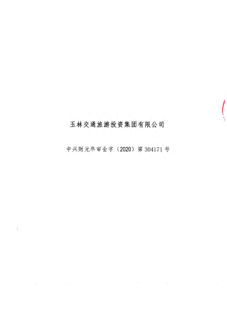 玉林交通<em>旅游</em>投资集团有限公司2019年度经审计的合并及母公司财务报告