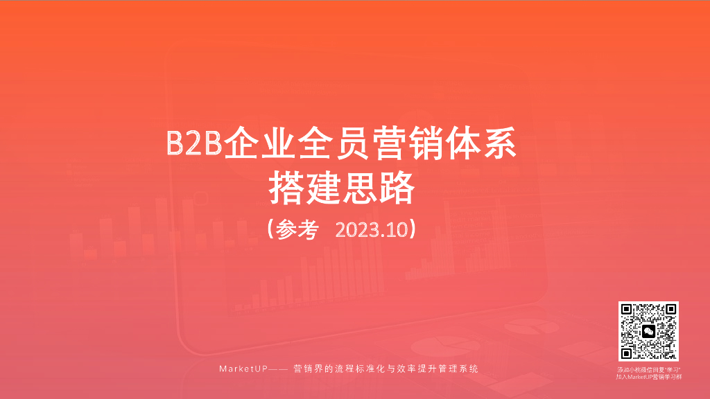 MarketUP哥弟信息：B2B全员营销体系搭建思路参考（2023）