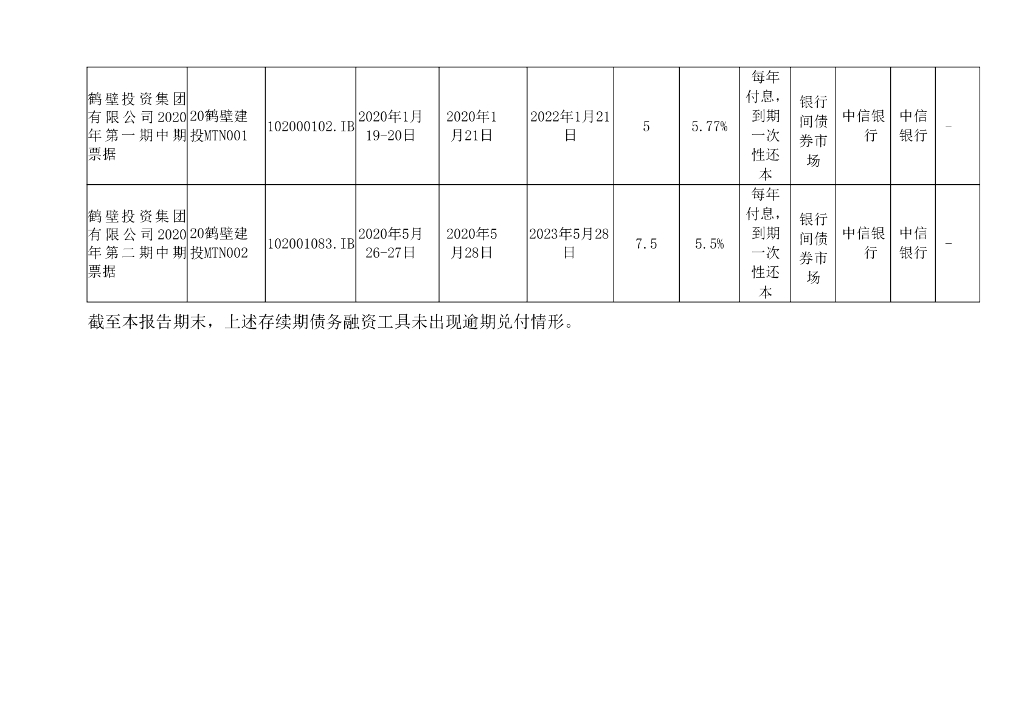 鹤壁投资集团有限公司2021年半年度报告