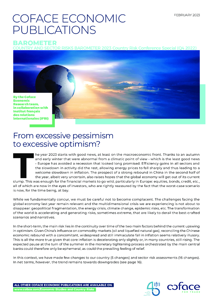 FROM EXCESSIVE PESSIMISM TO EXCESSIVE OPTIMISM - COFACE BAROMETER Q4 2022