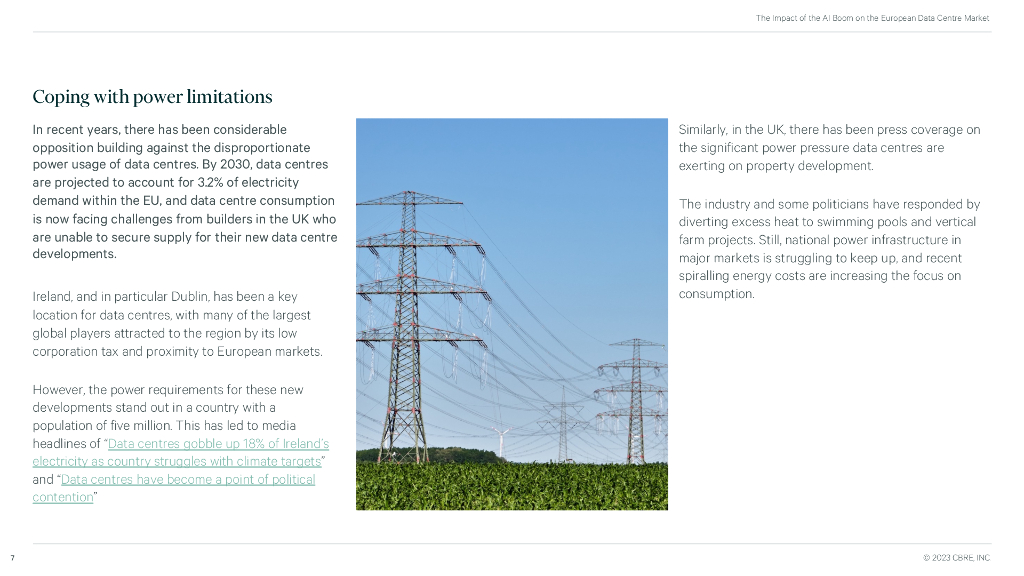 世邦魏理仕：2023人工智能热潮对欧洲数据中心市场的影响分析报告（英文版）_第7页