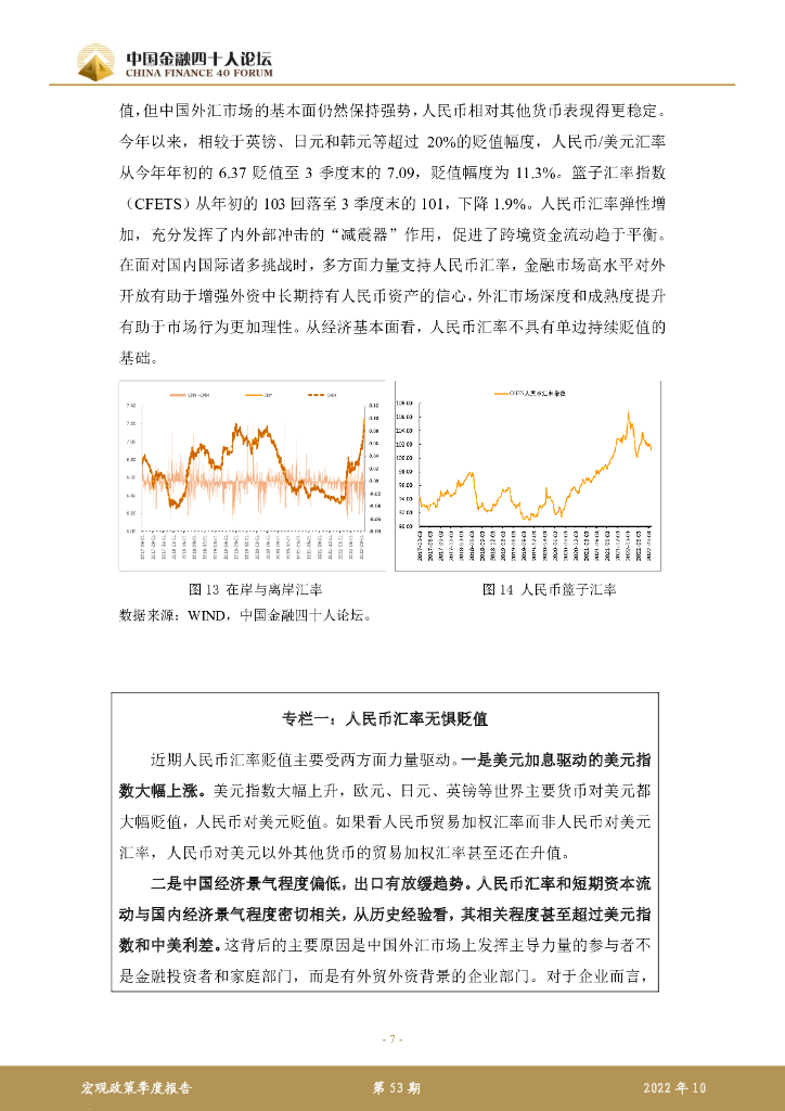中国金融四十人论坛：2022年第三季度宏观政策报告 货币政策的作用和副作用_第7页