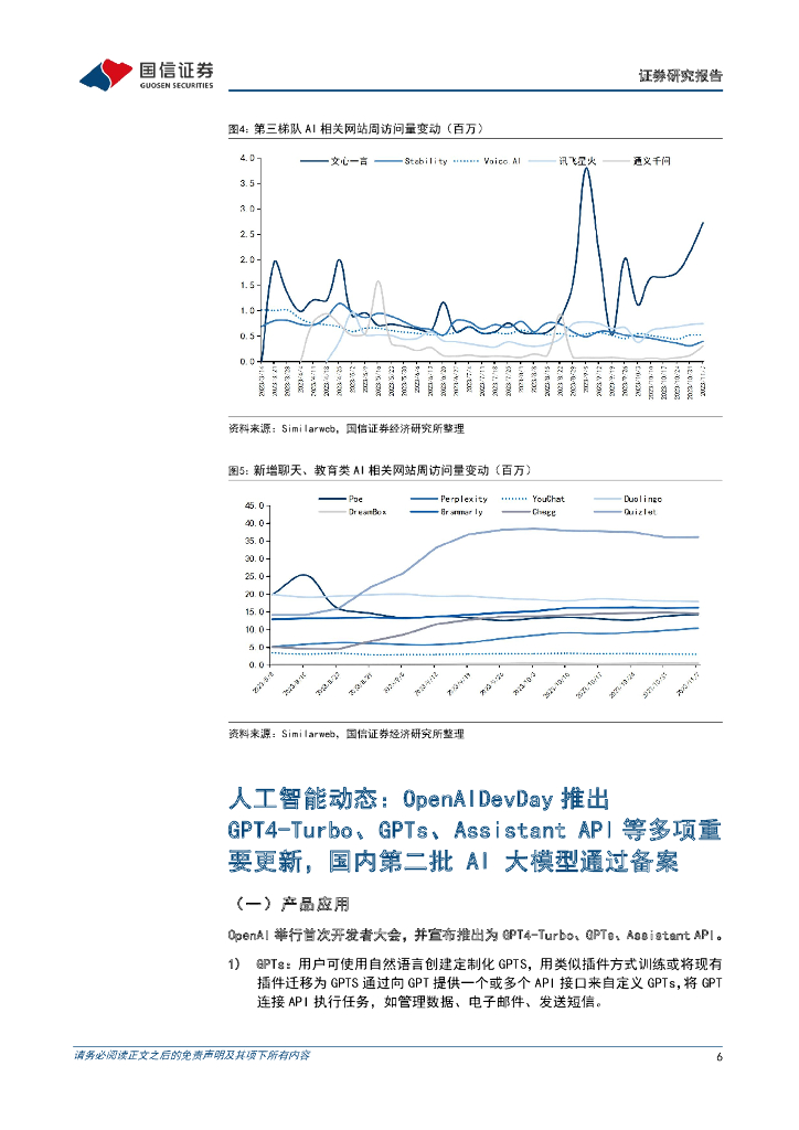 国信证券：人工智能周报（23年第45周）：OpenAI举行首次开发者大会，中国第二批大模型通过备案_第6页