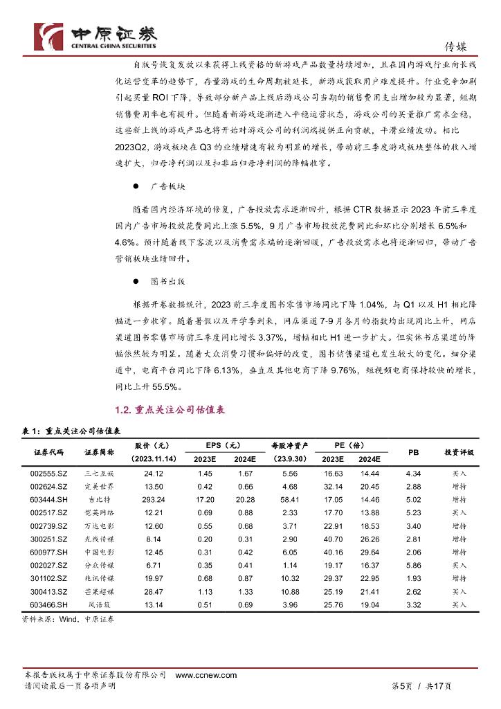 中原证券：传媒行业月报：爆款游戏出圈带动短剧产业链火热，ChatGPT迎重大更新_第5页
