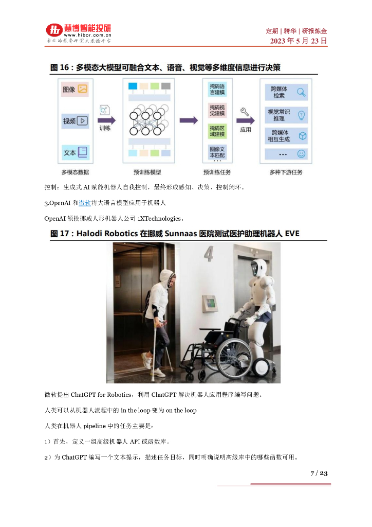 慧博智能投研：AI大模型赋能人形机器人，迈向通用人工智能的一大步_第7页