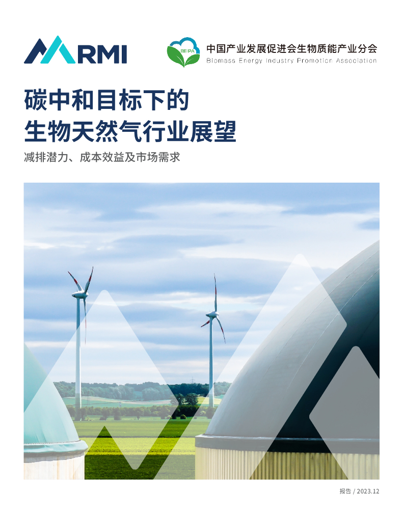 中国产业发展促进会：<em>碳中和</em>目标下的生物天然气行业展望-减排潜力、成本效益及市场需求 海报