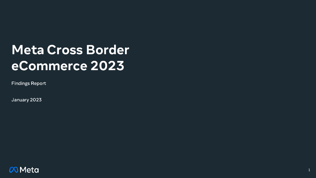 Meta：2023年跨境电子商务调查结果报告（英文版）