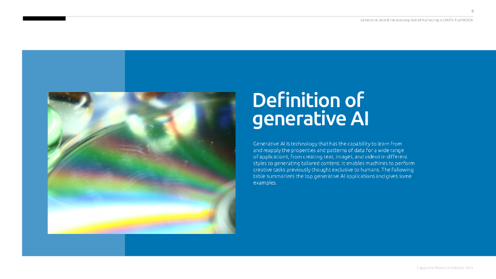 Capgemini：2023生成式人工智能与营销角色的演变&CMO的策略（英文版）_第8页