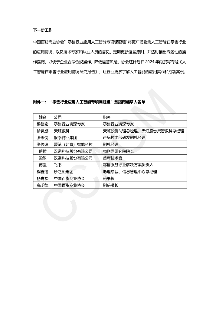 中国百货商业协会：零售行业应用人工智能的一般性原则1.0_第6页