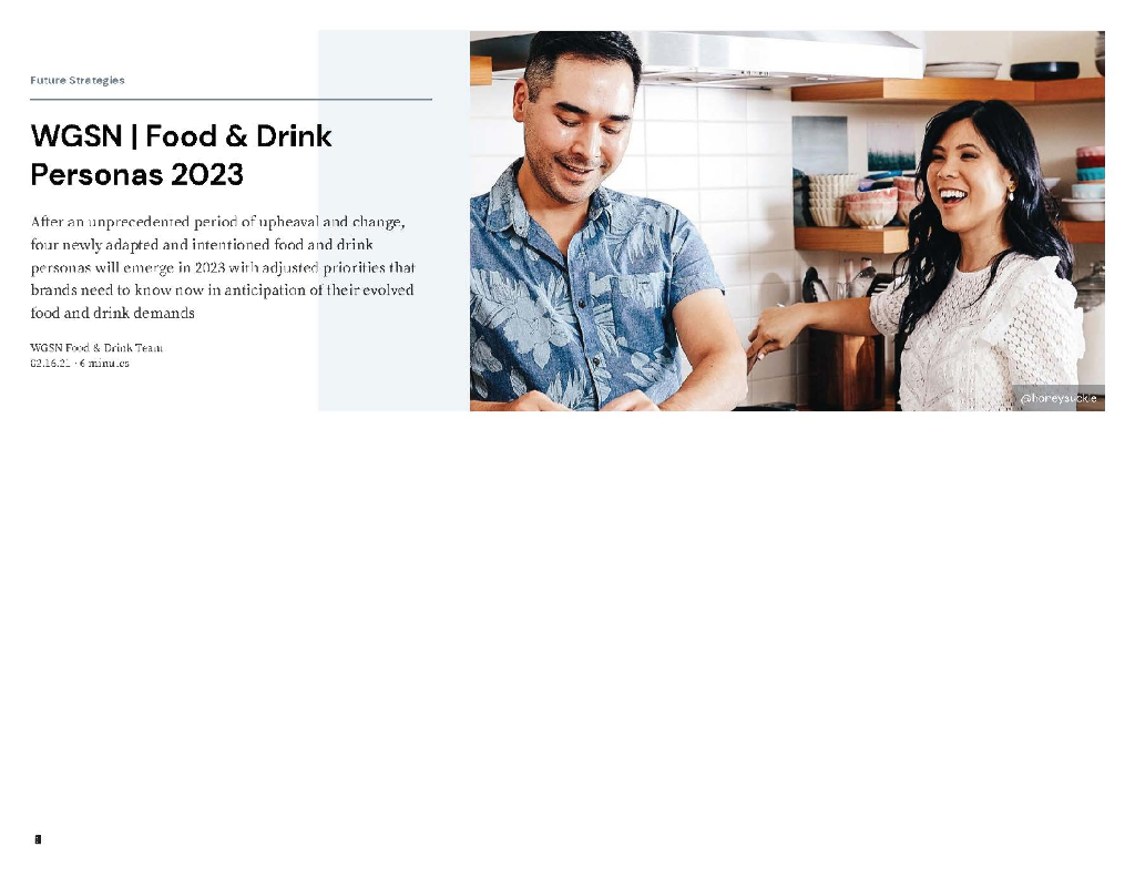 WGSN：2023年食品饮料行业用户画像分析报告（英文版）