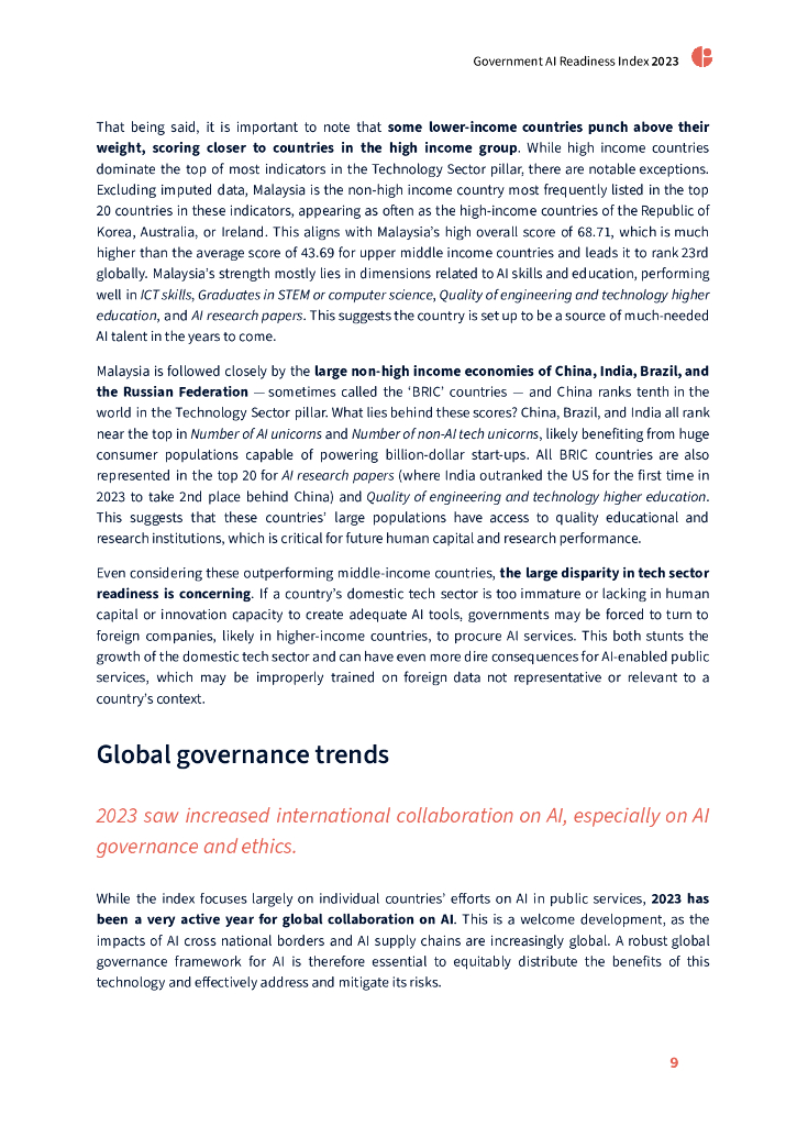 牛津洞见：2023年全球政府人工智能就绪指数评估报告（英文版）_第9页
