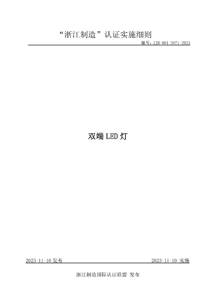 ZJM-001-3871-2023 双端LED灯