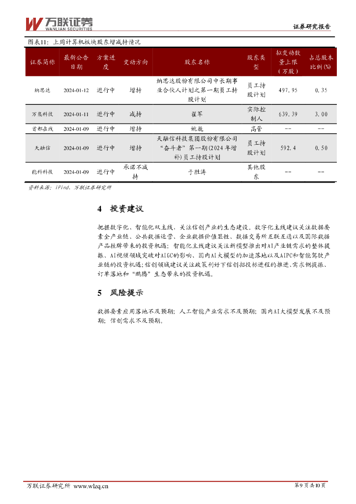 万联证券：计算机行业周观点：人工智能领域海内外多款软硬件新品发布_第9页