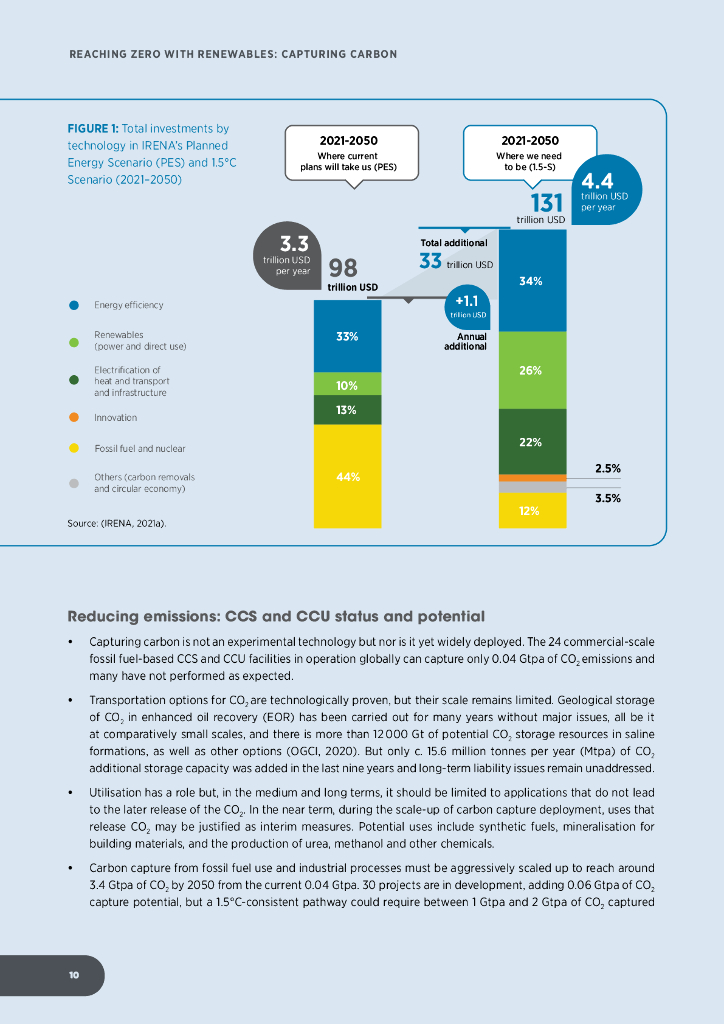 国际可再生能源署IRENA：可再生能源助力碳中和：碳捕集（英文版）_第10页