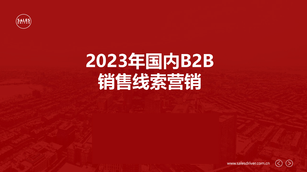 SALES：2023年国内B2B销售线索营销报告