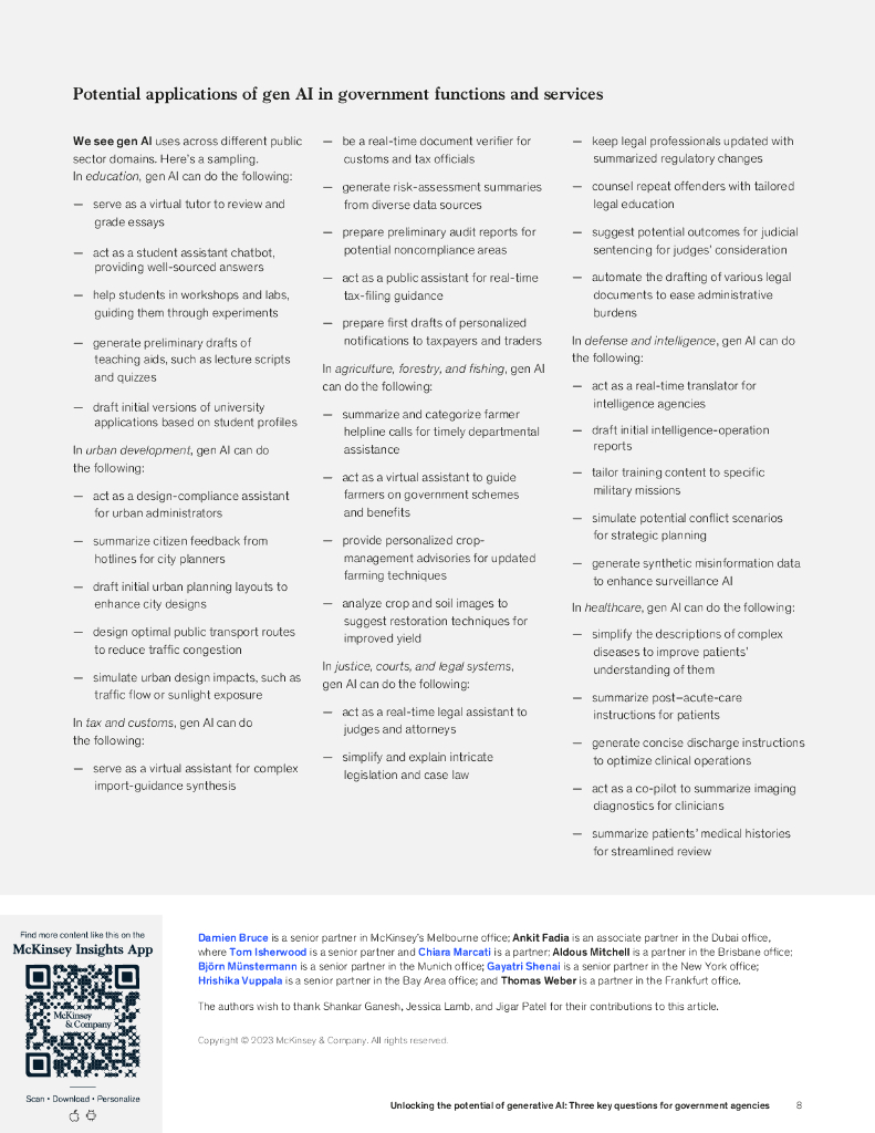 麦肯锡：2023释放生成式人工智能的潜力：面临的三个关键问题（英文版）_第8页