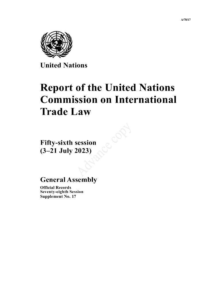 联合国贸易法委员会：2023国际投资争端解决仲裁员行为守则（英文版）