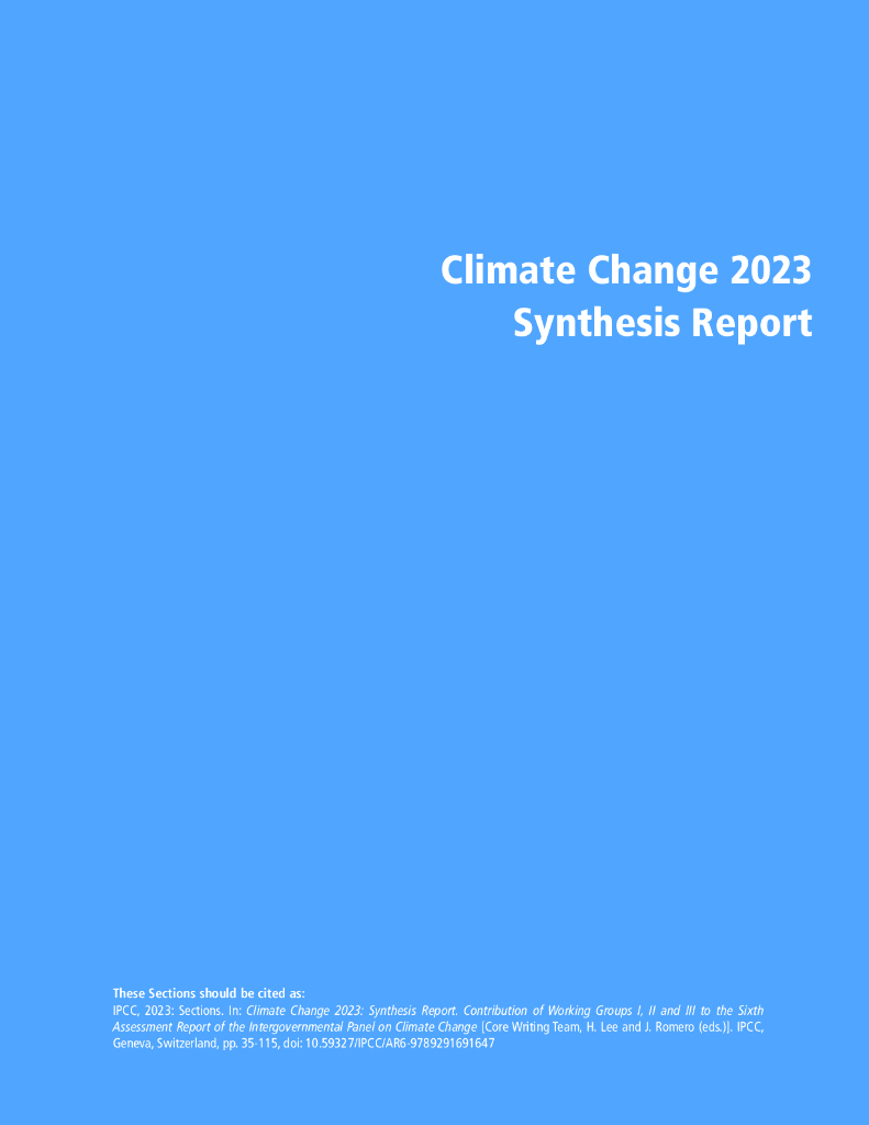 IPCC：2023年气候变化综合报告（英文版）