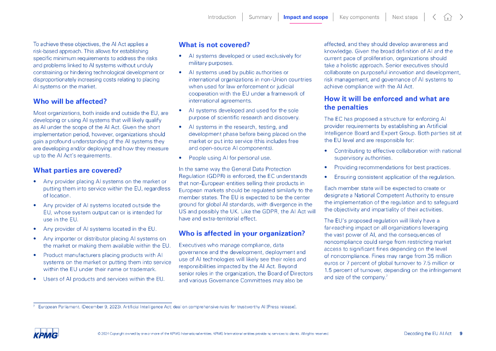 毕马威：解读欧盟人工智能法案报告（英文版）_第9页
