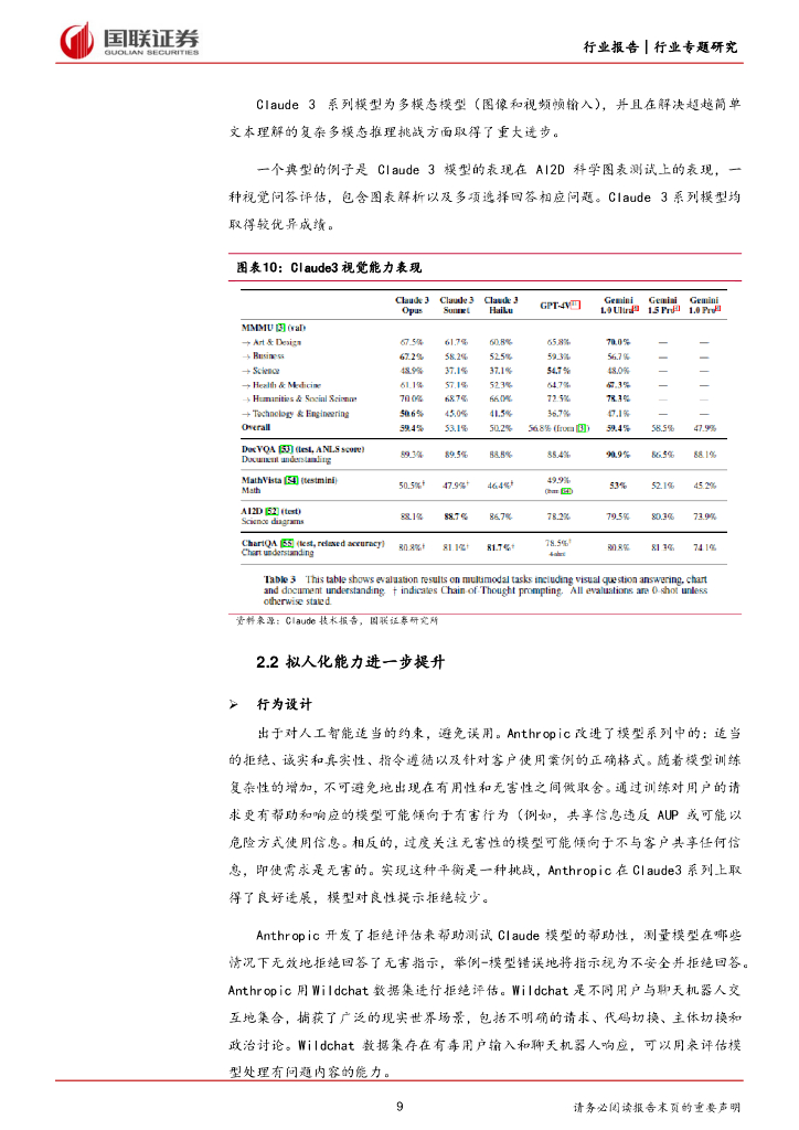 国联证券：计算机行业专题研究：Claude3大模型发布，人工智能发展持续演绎_第9页