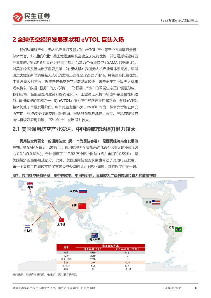 民生证券：国防军工行业专题报告：低空经济系列：新质生产力标杆赛道，低空经济展翅高飞_第8页