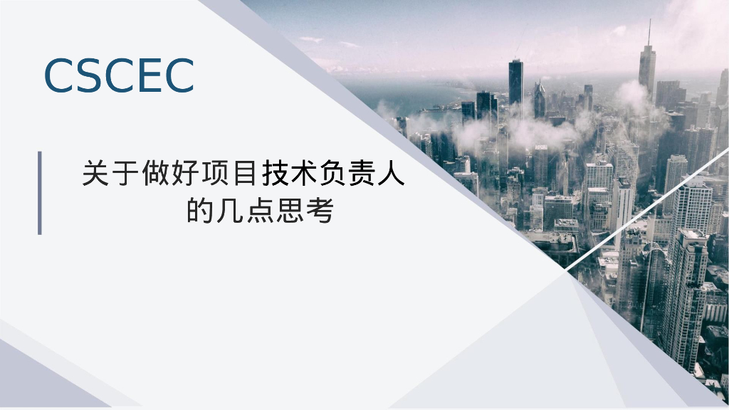 关于做好项目技术负责人的几点思考39P