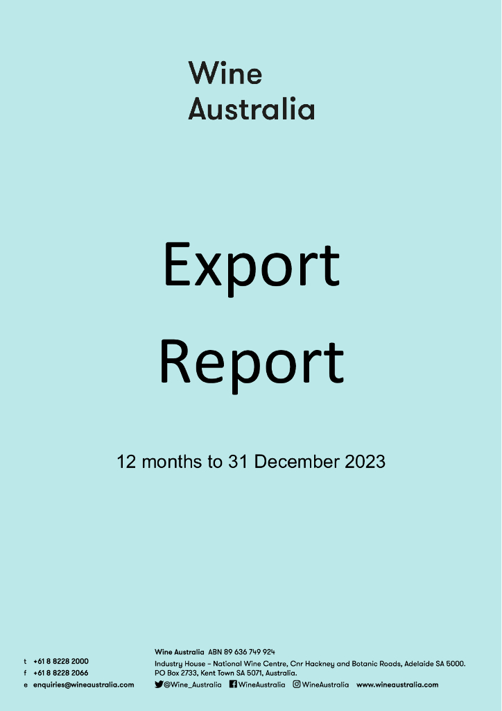 Wine australia：2023年澳大利亚葡萄酒出口报告（英文版）
