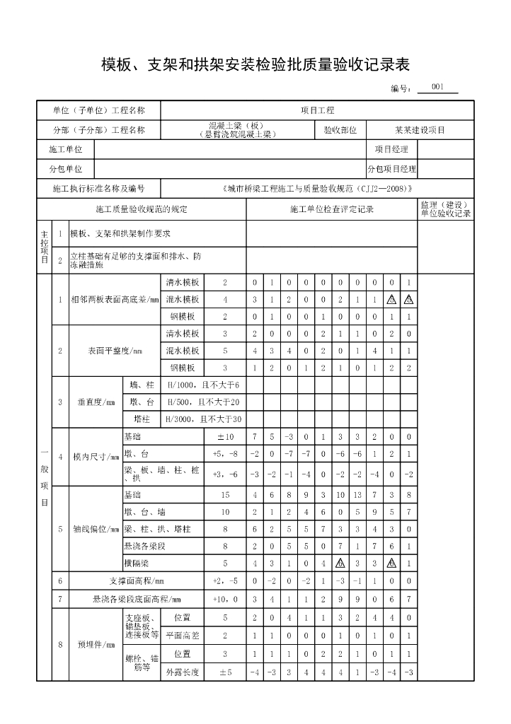 安徽城市桥梁悬臂浇筑混凝土梁资料表格25P_第6页